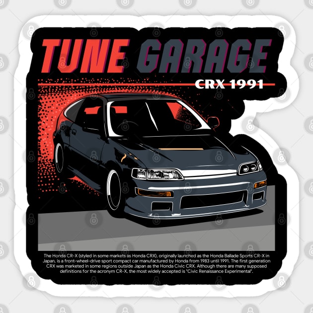 Hondaa CRX Sticker by Rezall Revolution